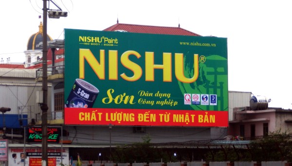 Mẫu biển quảng cáo sơn Nishu