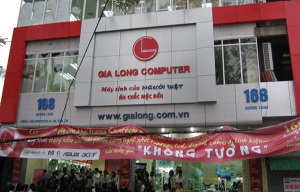 Mẫu biển quảng cáo máy tính gia long