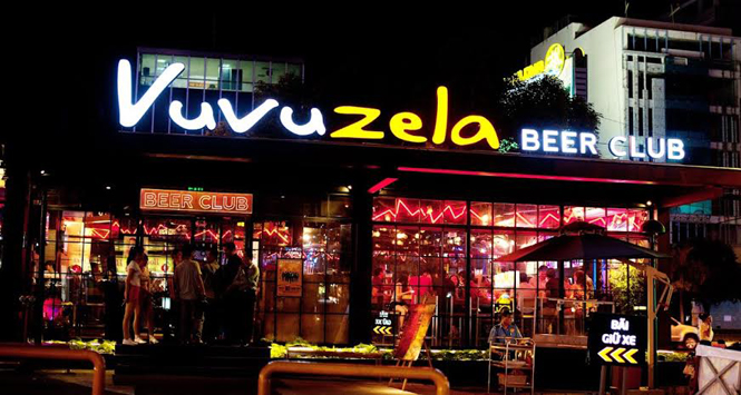 Biển quảng cáo beer club Vuvu zela