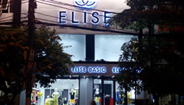 Biển hiệu showrom thời trang ELISE